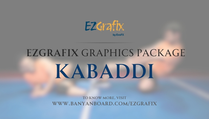 EZGrafix (Plug n Play Sports Broadcast Graphics) kabaddi package with ready-to-use overlays, scorecards, and tickers.